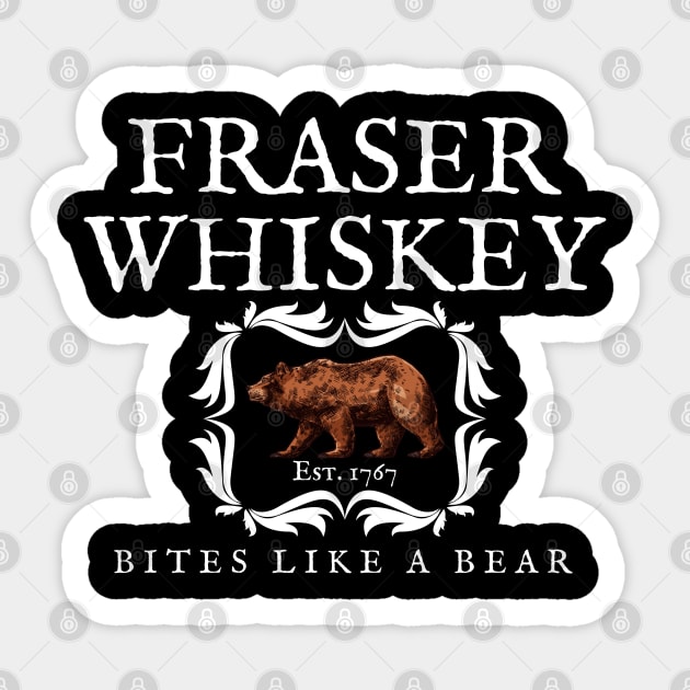 Fraser's Whiskey Bites Like a Bear Sticker by MalibuSun